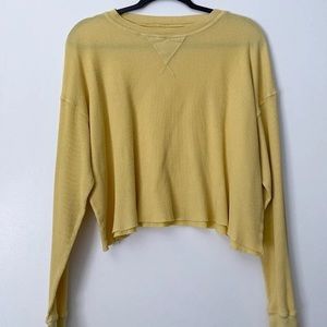 Brandy Melville Yellow Laila Thermal Top